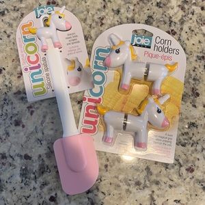 NEW! Unicorn spatula and corn holders